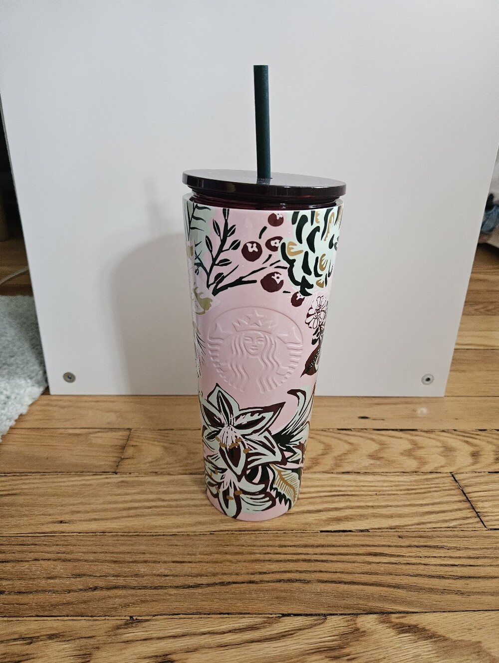 Starbucks Holiday 2022 Pink Enchanted Forest Stainless Steel Tumbler (24 oz) - Picture 5 of 7